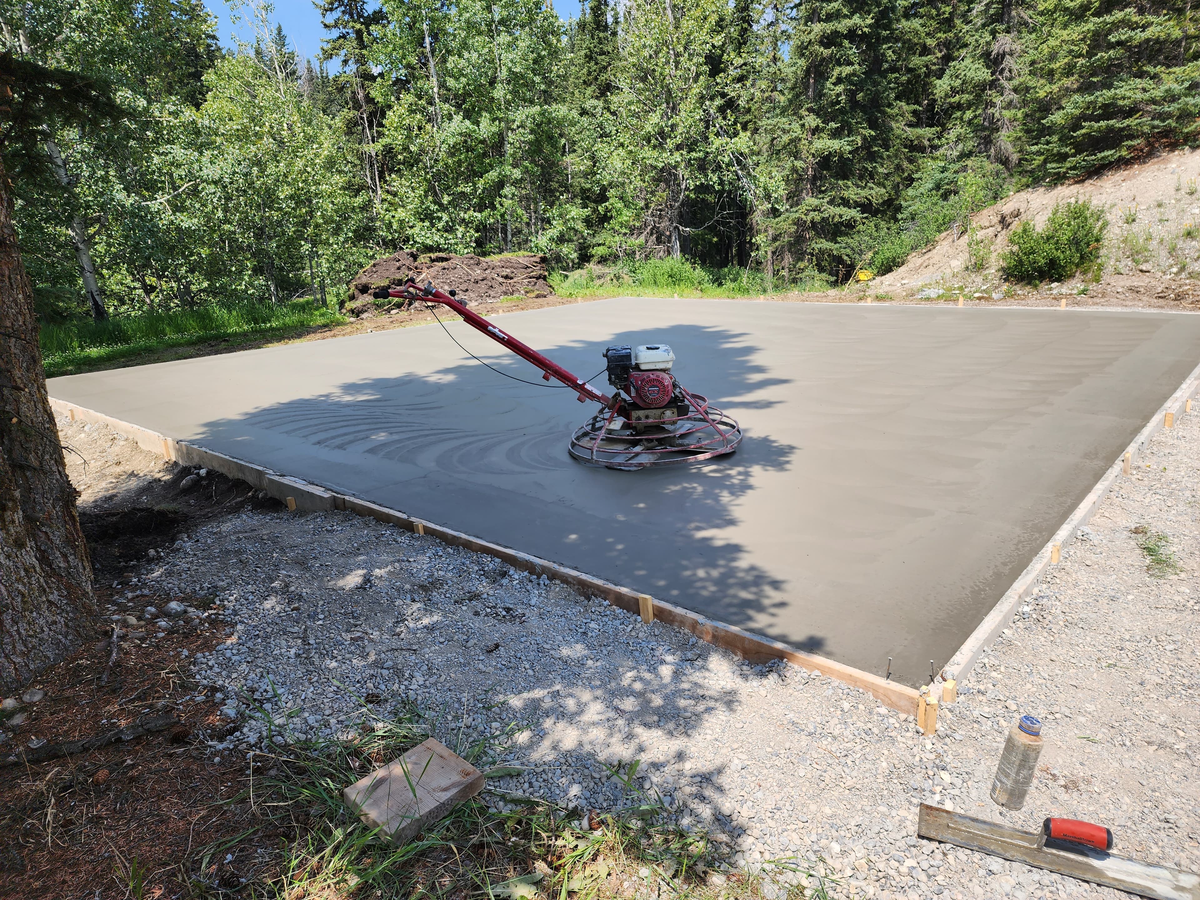 Concrete garage pad — Sundre, Alberta